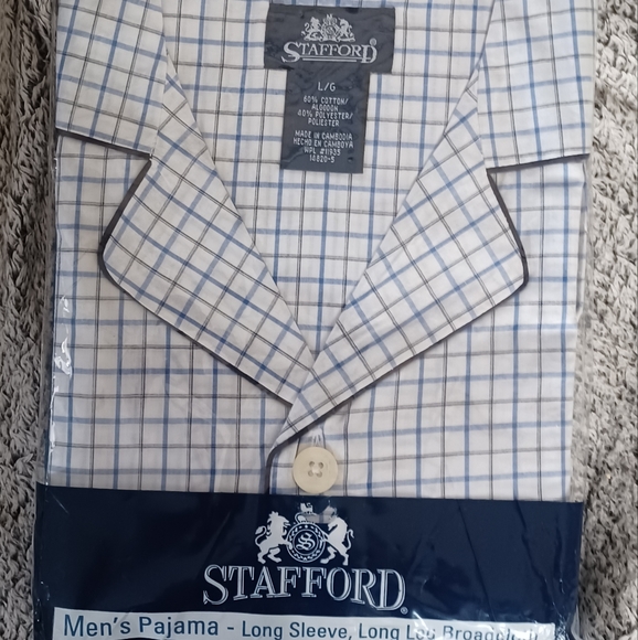 Stafford Other - Men's Vintage Stafford broadcloth pajamas cotton blend set